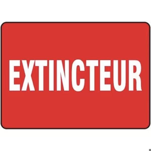 Accuform BILINGUAL FRENCH SIGN FIRE FRMFXG588VS FRMFXG588VS - main